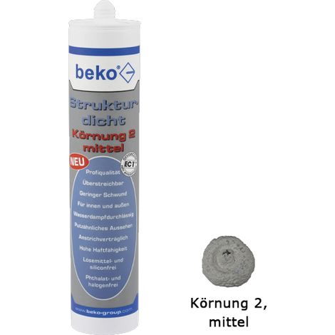Beko Strukturdicht 310ml weiß-strukturiert, Körnung 2 mittel 230332 (1/4)