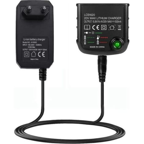 Chargeur Batterie Lithium-ion - 10 8 V 14 4 V 20 V - Compatible Black & Decker LBXR20 LBX20 LBX4020 - 500 mA - 1 Pièce (1/4)