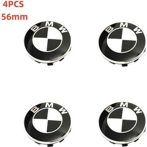 NURIA-Cache moyeu jante BMW 56mm-Enjoliveur centre roue-Convient pour le remplacement des enjoliveurs BMW-Noir et blanc (1/2)