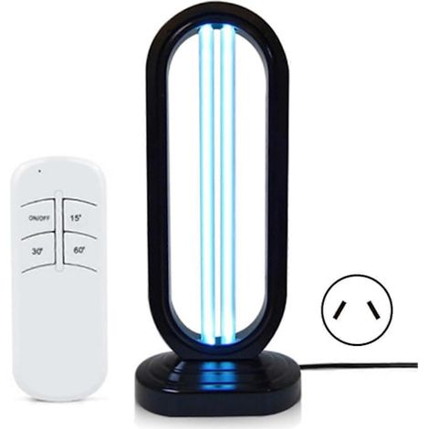Lampada UV ozono da 38 W, lampada germicida al quarzo portatile per la sterilizzazione domestica, nera, spina australiana. (1/5)