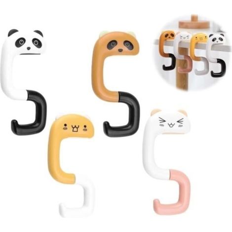 Set of 4 Bag Hooks - Tabletop Handbag Holder with Cute Designs (1/4)