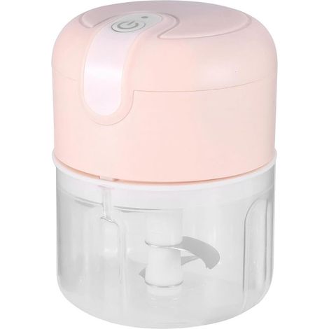 Blender - Blender portable - Robot culinaire - Mini blender - 250 ml - Idéal pour les purées de bébé, les smoothies aux légumes, le chili, les fruits secs et les préparations à base de viande - Rose (1/5)