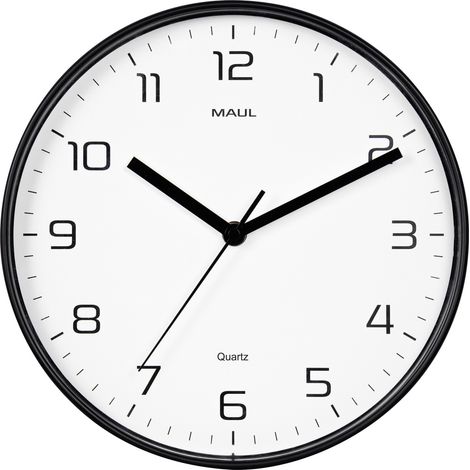Maul 9051690 Quarz Wanduhr 25 cm x 40 mm Schwarz