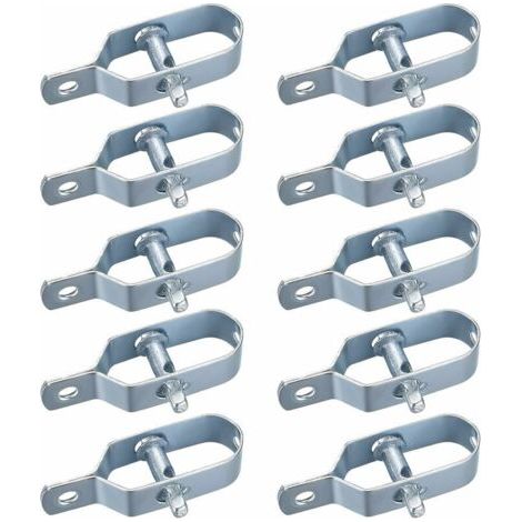 Lot de 10 tendeurs de grillage en acier galvanisé – Résistants à la corrosion – Longueur 92 mm – Pour tension de fil de clôture (1/5)