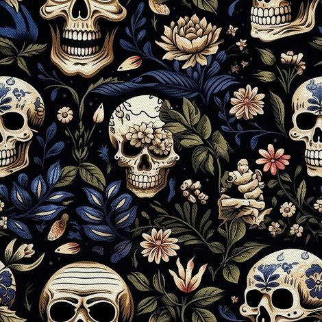 Tela decorativa para exteriores Oxford - Motivo de calavera I DX5000 (1/5)