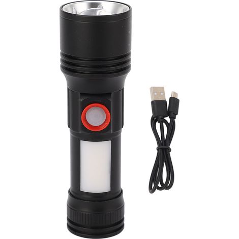 Teleskop-Zoom-Taschenlampe, wiederaufladbar (Typ C), wasserdicht (IP65), tragbar, magnetisch, leistungsstark