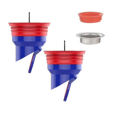 BUNTHAUS 2 Pièces Anti-Odeur Drain de Sol Douche, Siphon de Sol en Silicone, Anti-Refoulement de Drain de Plancher de Douche, Universel 50 Tubes 40 Tubes Noyau Anti-Odeur (1/5)