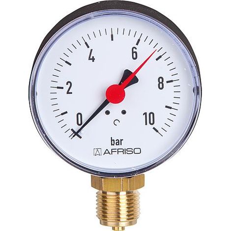 RF-manometre 100 radial 0-16 bar, raccord 1/2" radial (dessous)