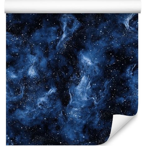 Papier peint aquarelle galaxie bleu marine, fond bleu marine 50 x 1000 cm (1/5)