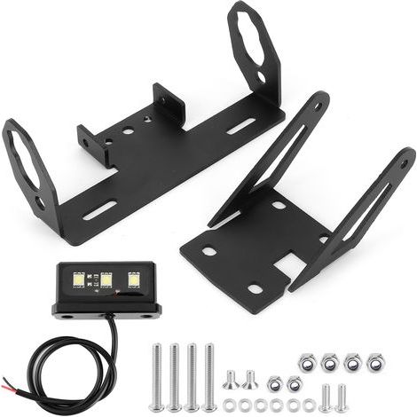 Kennzeichenhalter, sauber am hinteren Kotflügel verstaut, mit weißer LED 5050, passend für Kawasaki Z 650/Ninja 650 2017 – 2020 (1/5)