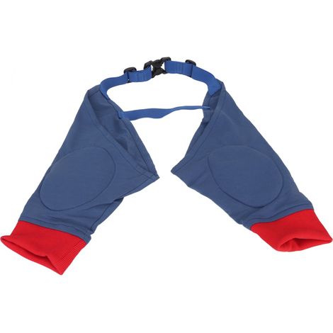 Attelles pour pattes avant de chien, rembourrées, élastiques et respirantes, pour la protection des articulations, manchon de récupération pour chien, rouge et bleu, taille XL (1/5)