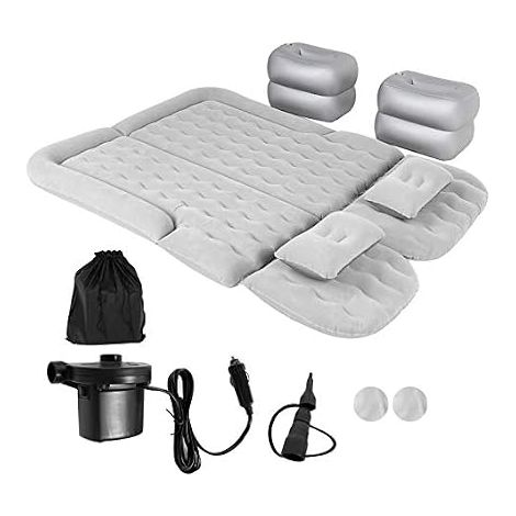 Matelas Gonflable Auto 174x126cm, PVC Flocké (1/5)