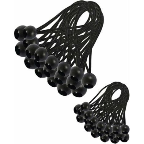30 Pices Tendeur Elastique, Tendeur Bache, Sandow Elastique, Tendeur lastique pour Pavillon, Bche, Camping, Tente, Rideaux Harnais dExtension(200mm ), (1/5)