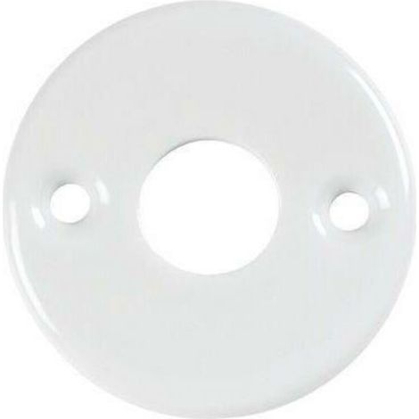 Rosace avec poignée à bouton et bec-de-cane en porcelaine 1PC