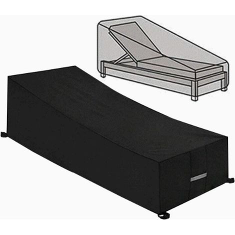 Schutzhülle für Gartenliegen, faltbare Schutzhülle aus 210D-Polyester, staub- und wasserdicht – 210 x 75 x 80 cm (1/4)