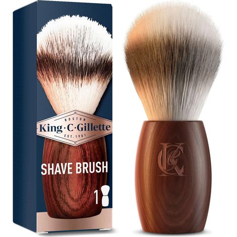 Shaving brush - shaving brush with wooden handle (1/5)