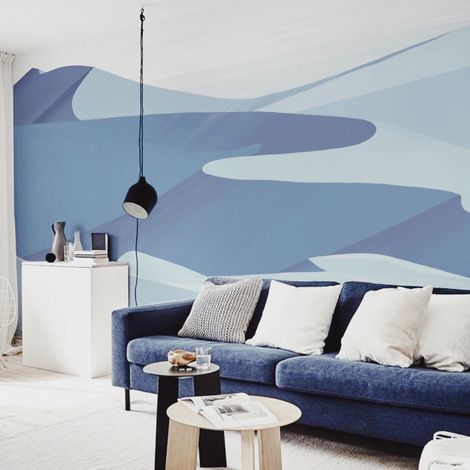 Papier peint panoramique Dunes, Bleu 170 x 250cm (1/5)