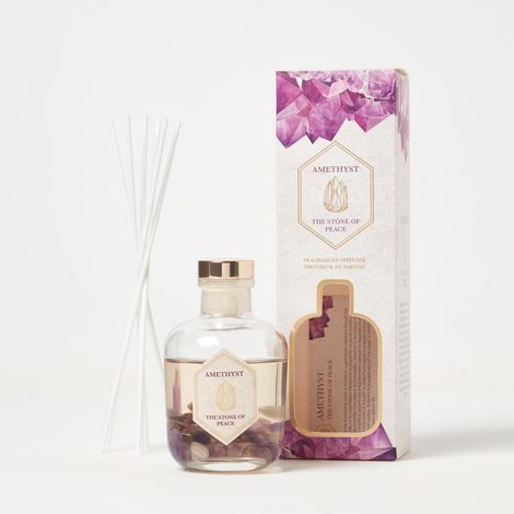 HOMESCAPES Amethyst Crystal Reed Diffuser – Lavender Scent (1/5)