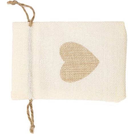 Lot de 20 sacs en tissu avec cordon de serrage, petits sacs/sacs cadeaux en tissu, réutilisables pour les fêtes, les mariages, Noël et pour ranger les cadeaux. (1/4)