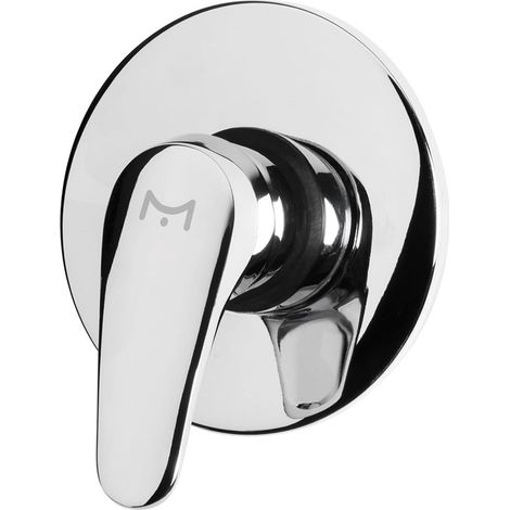 Miscelatore doccia da parete serie delfino incasso ottone colore cromato bagno
