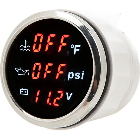 Supporto per manometro Xiuganpo da 52 mm, indicatore di temperatura dell'acqua ad alta precisione, 3 pollici x 1 pollice, indicatore di livello del carburante in metallo per caravan, yacht.