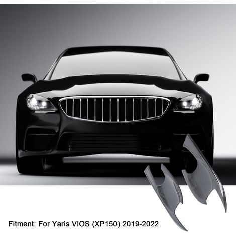 Poignées de porte Toyota Yaris VIOS (XP150) 2019-2022, jeu de 4 (avec étiquette) (texture fibre de carbone) (1/5)