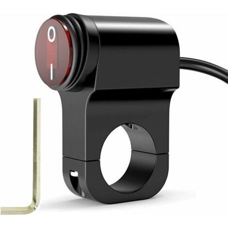 Interrupteur de phare étanche 12V pour moto ATV, interrupteur de phare de moto, interrupteur marche/arrêt de feu de brouillard LED (1/4)