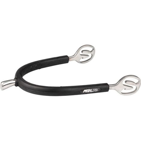 25 MM, Grigio Gunmetal: Speroni inglesi ricoperti in gomma con gambo a tronco (1/4)