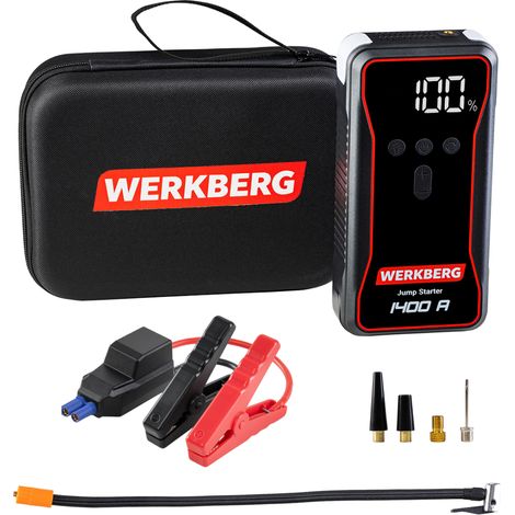 WERKBERG AL002 power bank arrancador 700A/1400A 18000mAh N compresor