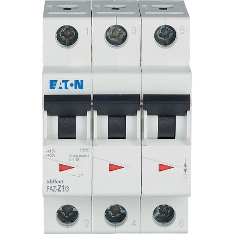 Interruptor automático 3P Z 1A 10kA CA FAZ Z1/3 278919