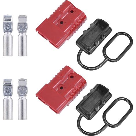 2 pièces connecteur batterie 2-4 AWG 175A déconnexion rapide Anderson pour treuil remorque rouge (1/5)