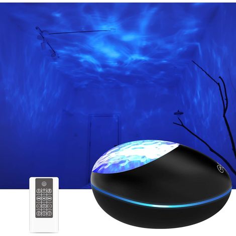 MINKUROW Proiettore Lampada Led Proiettore Bluetooth Musica Luce D'atmosfera Con Telecomando Timer, 8 Colori Che Cambiano Effetto Onda Dell'oceano Luce Notturna Supporto Tf Card Aux Per Regali/Decoraz (1/5)