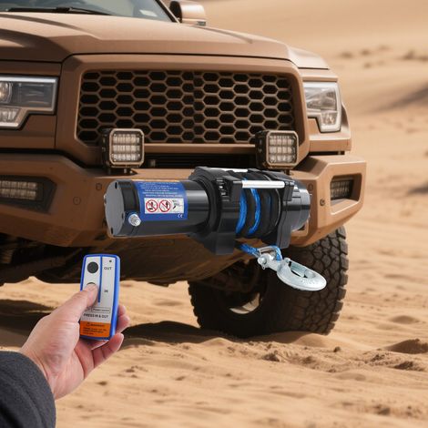 Cabrestante eléctrico de 4500 libras para ATV, UTV, SUV, pickup y vehículos todo terreno (1/4)
