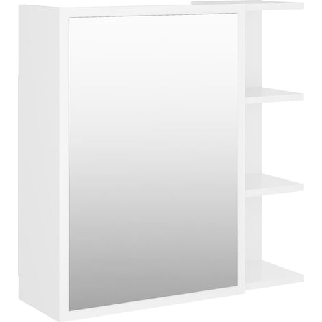 Mobile da Bagno Armadietto a Specchio Bianco 62,5x20,5x64 cm Legno Multistrato (1/5)