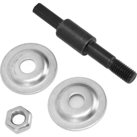 Adaptateur mandrin perceuse en acier inox et acier carbone avec tige raccord meule 8,3mm queue diamant 1 mandrin 1 écrou 2 rondelles (1/5)
