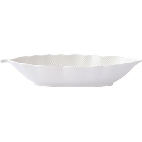 Plat Creux En Porcelaine 30x13 Cm Leaves White - Pozzi Milano Spa (1/2)