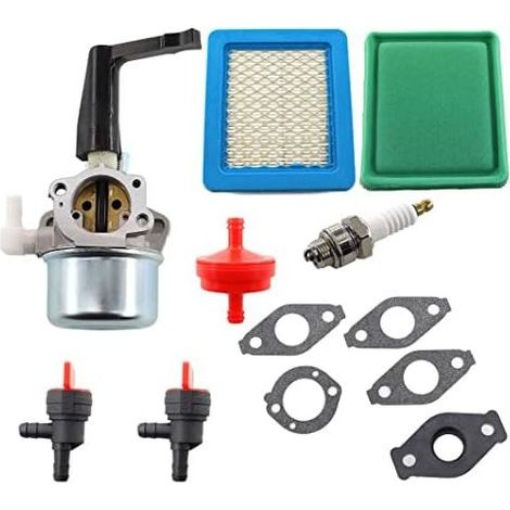 696065 Carburateur avec Joint détanchéité Filtre à air YL-991 Filtre à Carburant YL-999 Bougie dallumage YL-721 Compatible with motoculteur 697422 110412 110402 avec 2x Robinets dessence (1/5)