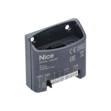 NICE OX2UBP Scheda Interfaccia Modulo Cablaggio Morsettiera Ricevitori Innesto
