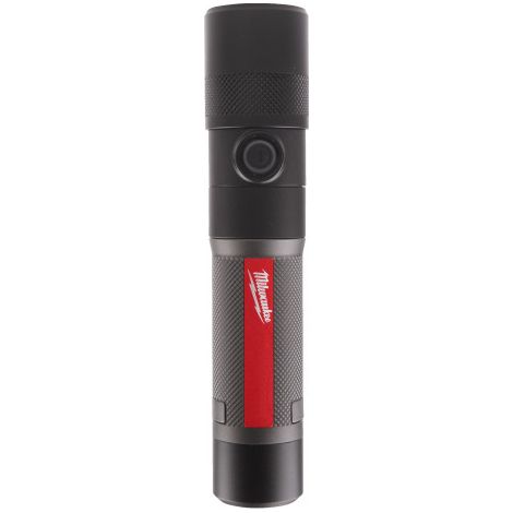 Linterna táctica giratoria REDLITHIUM™ USB TRUEVIEW™, 1100 Lúmenes. Se suministra con 1 batería L4B3 y cable micro USB MILWAUKEE