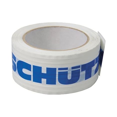 SCHÜTZ Cinta adhesiva blanca, impresión: "SCHÜTZ" longitud de rollo 66 m, 50 mm de ancho, UE 6 pzas., 7001670