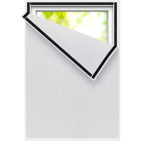Occultant Fenetre,Rideau Occultant sans Percage,Lin Tissu Anti Chaleur Store Occultant,Découpable Store Enrouleur Thermique au Metre pour Voyage Chambre Bureau Toit Soleil Fenetre Maison (1/5)