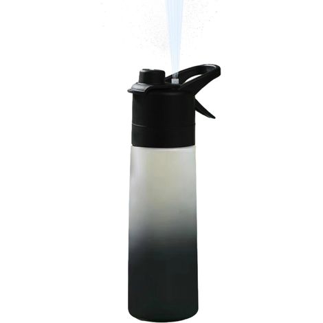 Botella de agua deportiva con función de nebulización, botella de agua deportiva para exteriores con capacidad, botella de agua con pajita, colores atractivos para estudiantes, botella de agua con paj (1/5)