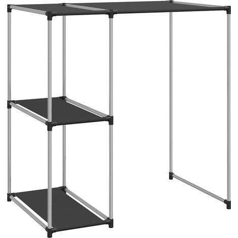 vidaXL Estantería sobre lavadora hierro negro 87x55x90,5 cm (1/2)