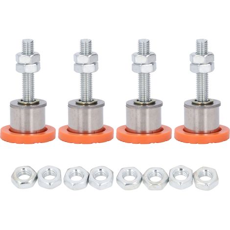 Patins de pieds pour machine de découpe, en acier inoxydable et PVC, antidérapants, avec support stable et robuste, niveleurs de pieds, 4 unités. (1/5)