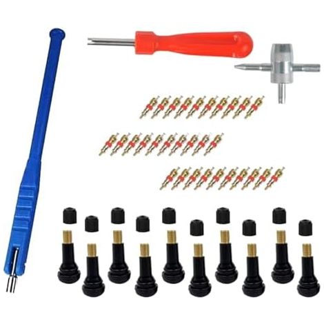 Outil pour valve de pneus, kit d'extraction noyau roue réparation tige vélo, moto, voiture, camion, SUV, atelier et garage - (1/5)