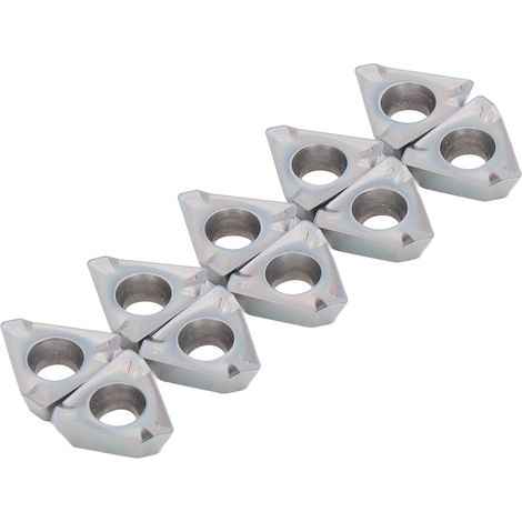 10 beschichtete Hartmetall-Wendeschneidplatten für CNC-Drehmaschinen, Metallbearbeitungswerkzeuge, Fräsen, Werkzeughalter, 10 Stück (1/5)
