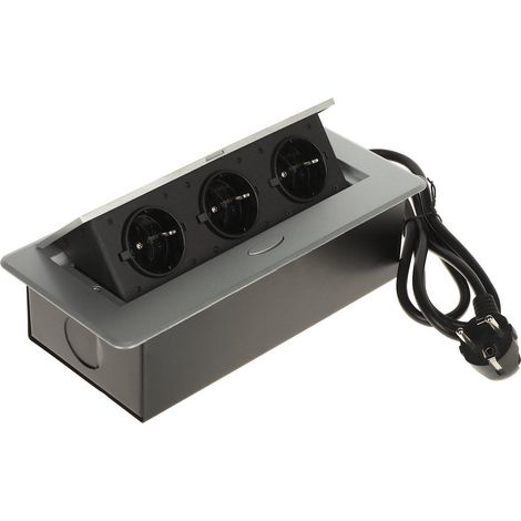REGLA DE CORRIENTE PARA MUEBLES FPS-3S/CABLE (3 TOMAS) (1/3)