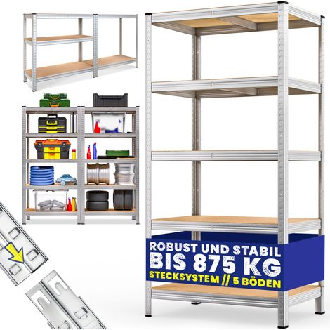 Scaffale alta portata 875kg metallo 180x90x60cm (1/5)