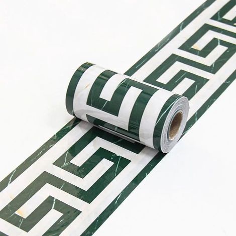 Frises Papier Peint Vert-48 10cm X 300cm Moulure Murale Autocollant Murals Adhesif Murale Plinthe Adhesive Pvc