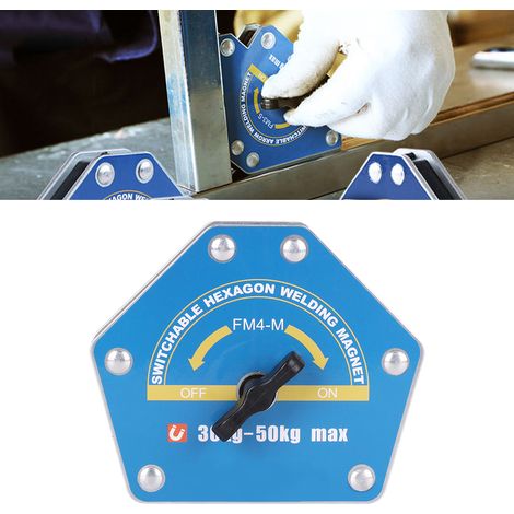 Localisateur magnétique de soudage, hexaédrique commutable, forte aspiration multi-angles, 30-50 kg, FM4 M (1/5)